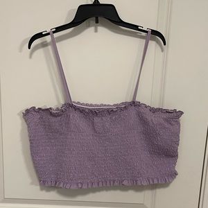 Lavender Smocked Crop Top